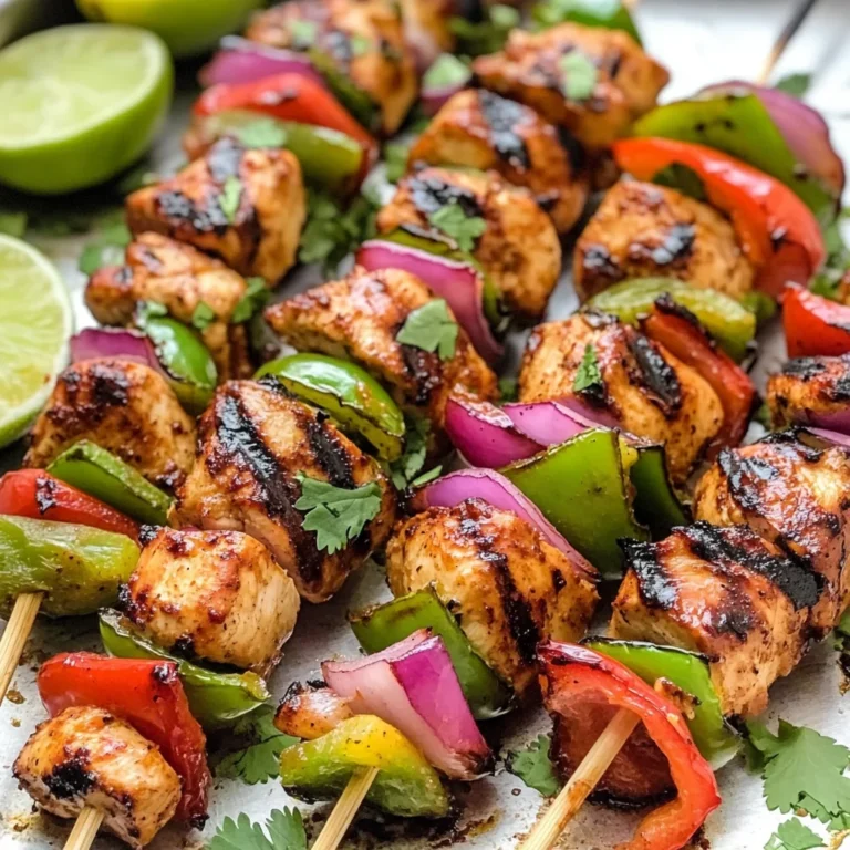 Fajita Chicken Kebabs
