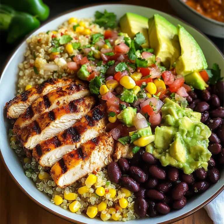 Grilled Chicken Burrito Bowls with Avocado Salsa