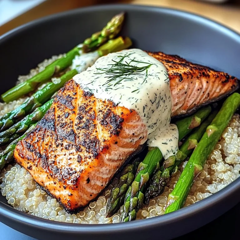 Grilled Salmon, Asparagus, And Quinoa Bowl