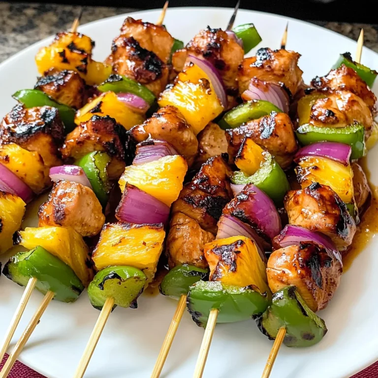 Hawaiian Chicken Kebabs