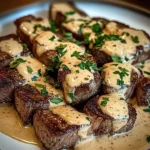 Juicy Steak With Creamy Garlic Sauce