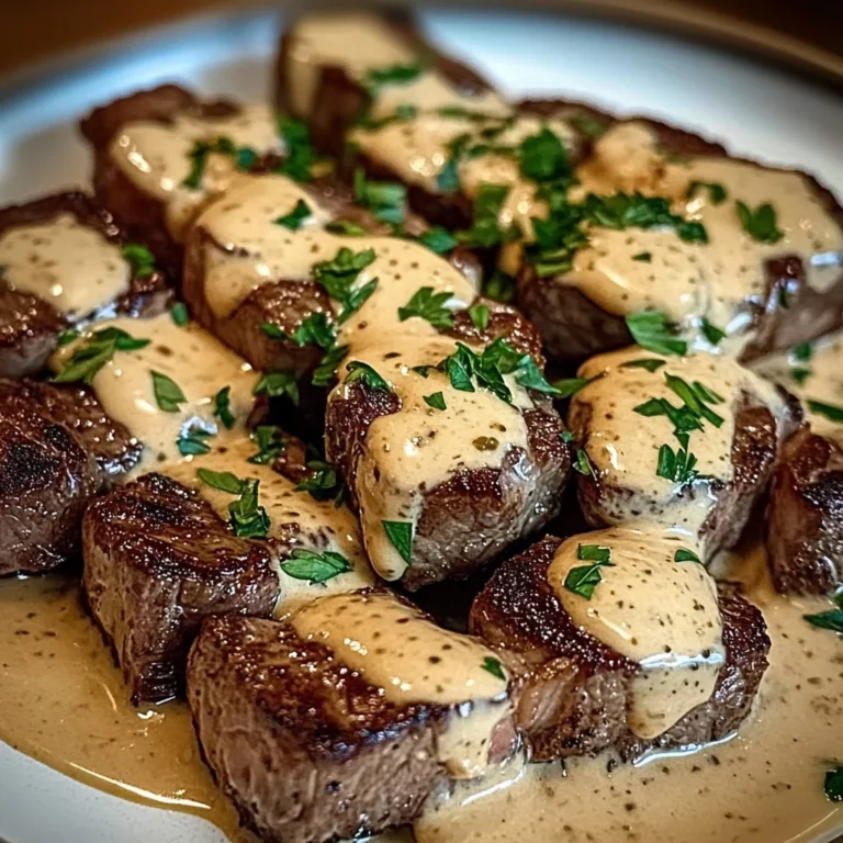 Juicy Steak With Creamy Garlic Sauce