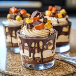 Mini Reese's Chocolate Peanut Butter Cheesecake Trifles