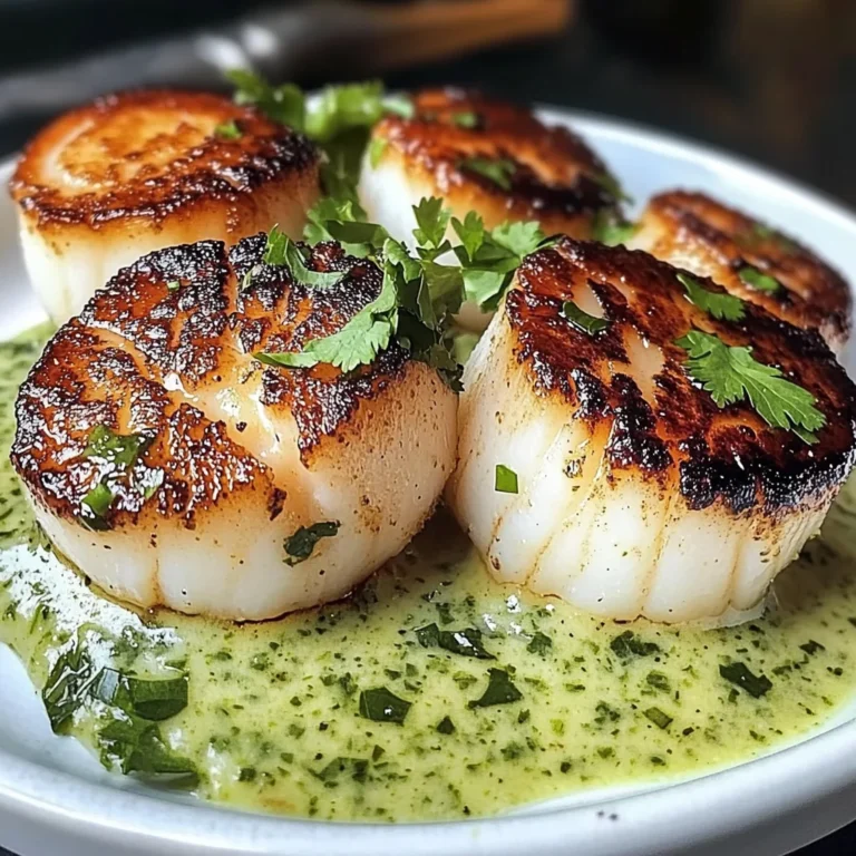 Seared Scallops With Cilantro Lime Sauce
