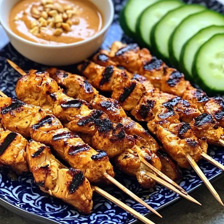 Thai Chicken Sate with Peanut Sauce