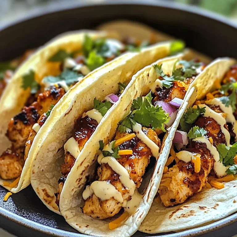 Garlic Butter Honey BBQ Chicken Tacos: Sweet, Savory & Irresistible!