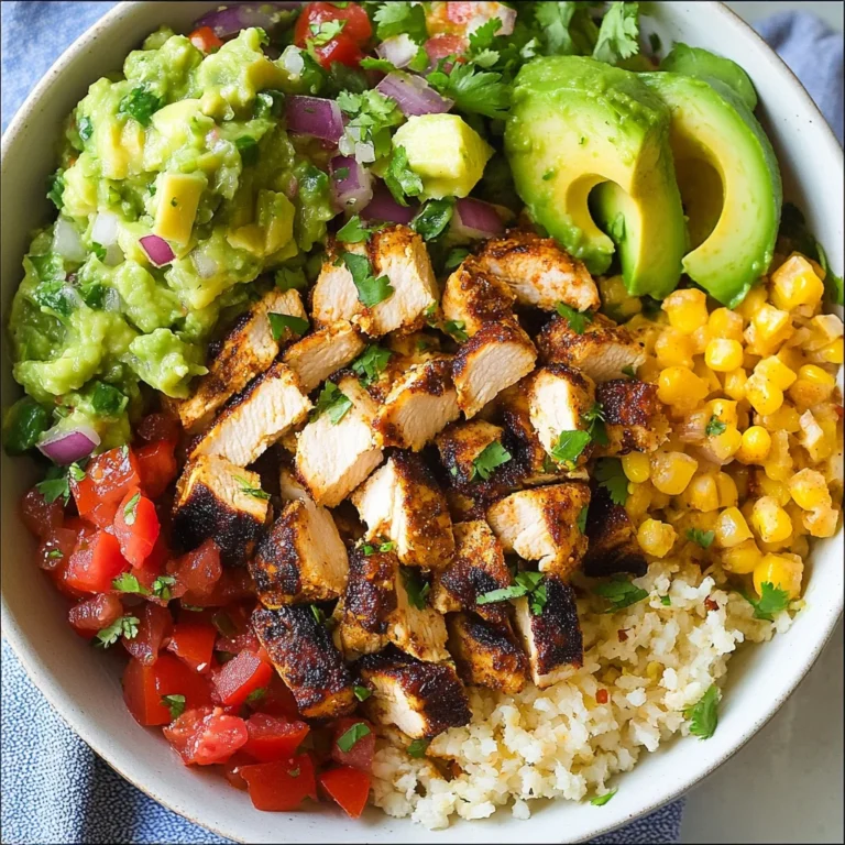 Grilled Chicken Burrito Bowls with Avocado Salsa