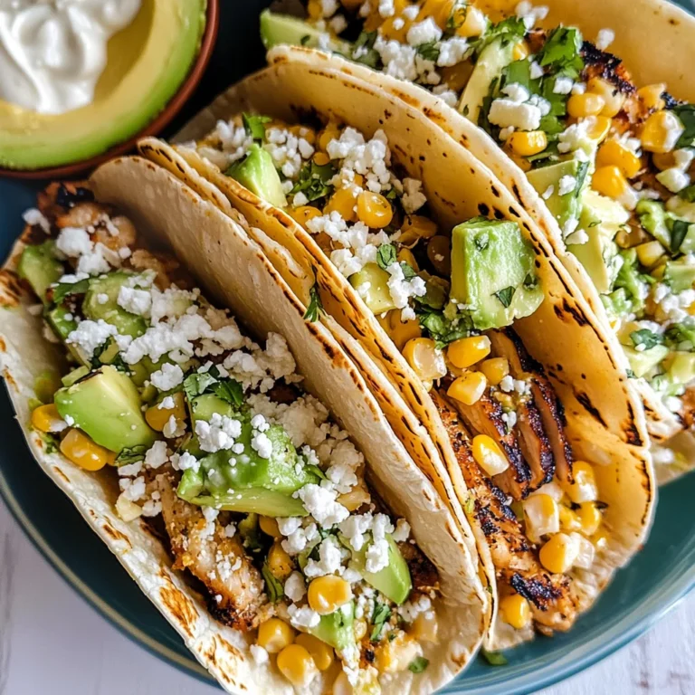 Mexican Street Corn Chicken Tacos