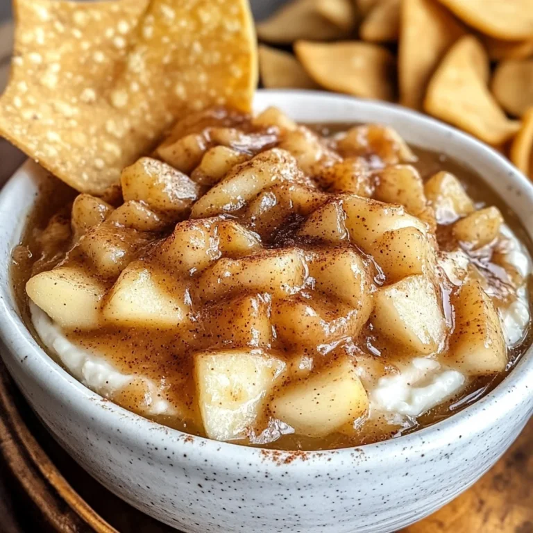 Apple Pie Dip with Cinnamon Sugar Tortilla Chips