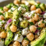 Chickpea Feta Avocado Salad