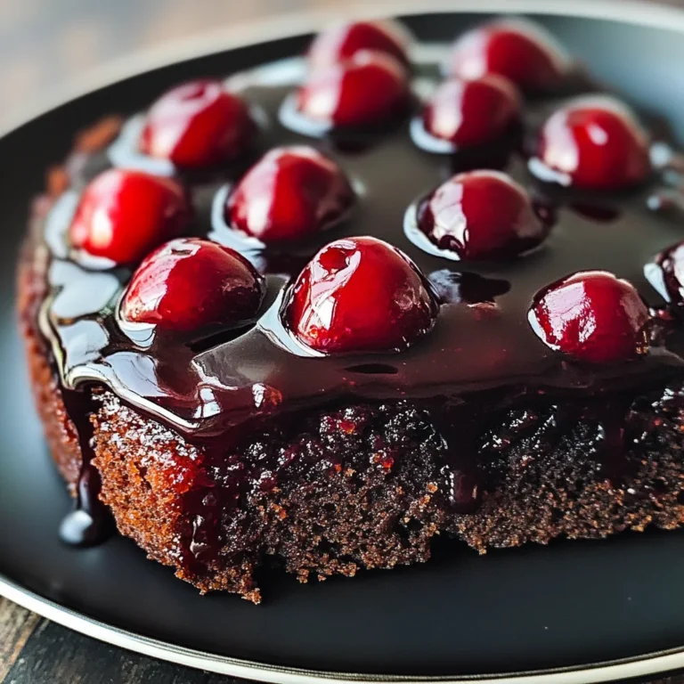 Chocolate Cherry Upside Down Cake