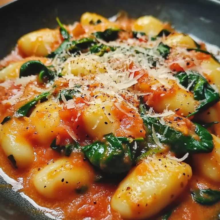 Creamy Tomato Spinach Gnocchi