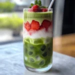 Easy 5-min. Strawberry Matcha Latte