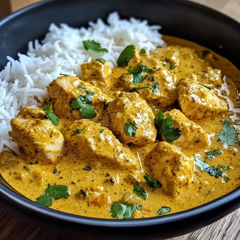 Easy Homemade Chicken Korma with Flatbread or Rice