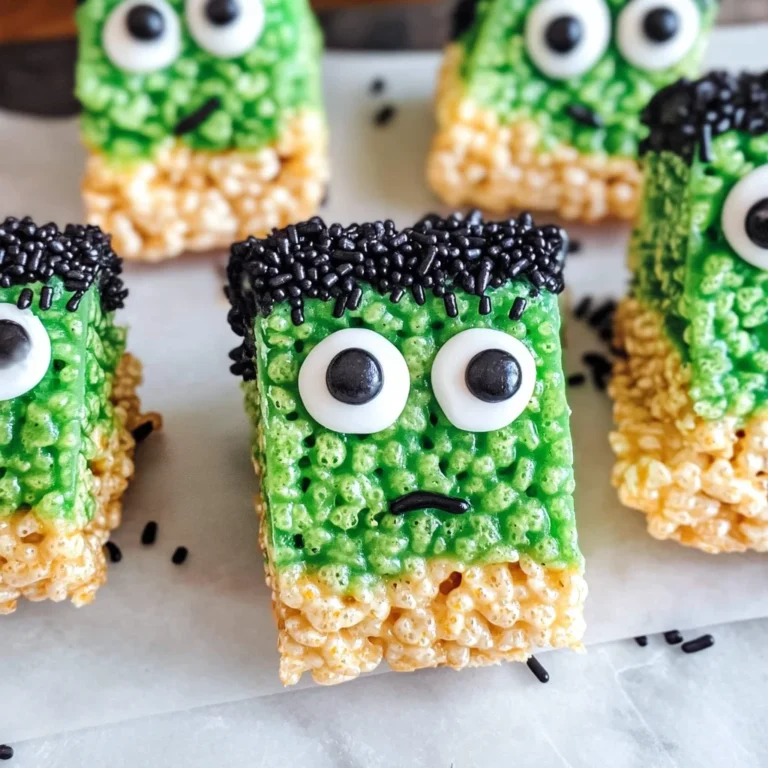 Frankenstein Halloween Rice Krispie Treats