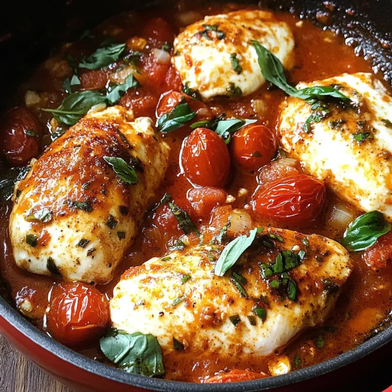 Garlic Tomato Chicken with Mozzarella