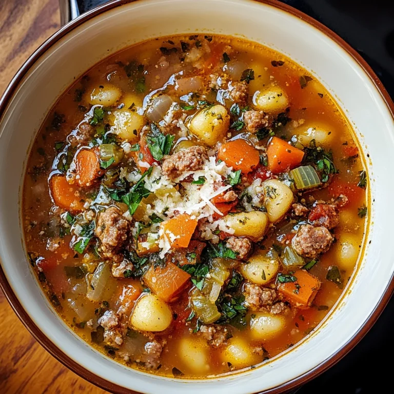 Italian Vegetable Soup with Spicy Sausage