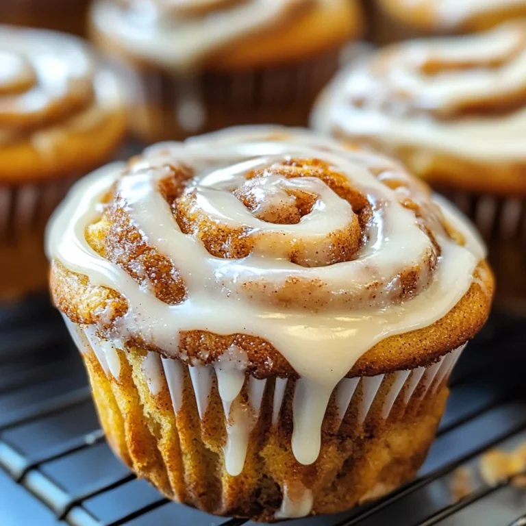 Pumpkin Cinnamon Roll Muffins