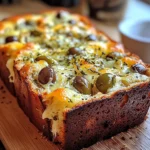 Savory Quick Bread With Cheese And Olives 🧀🍞