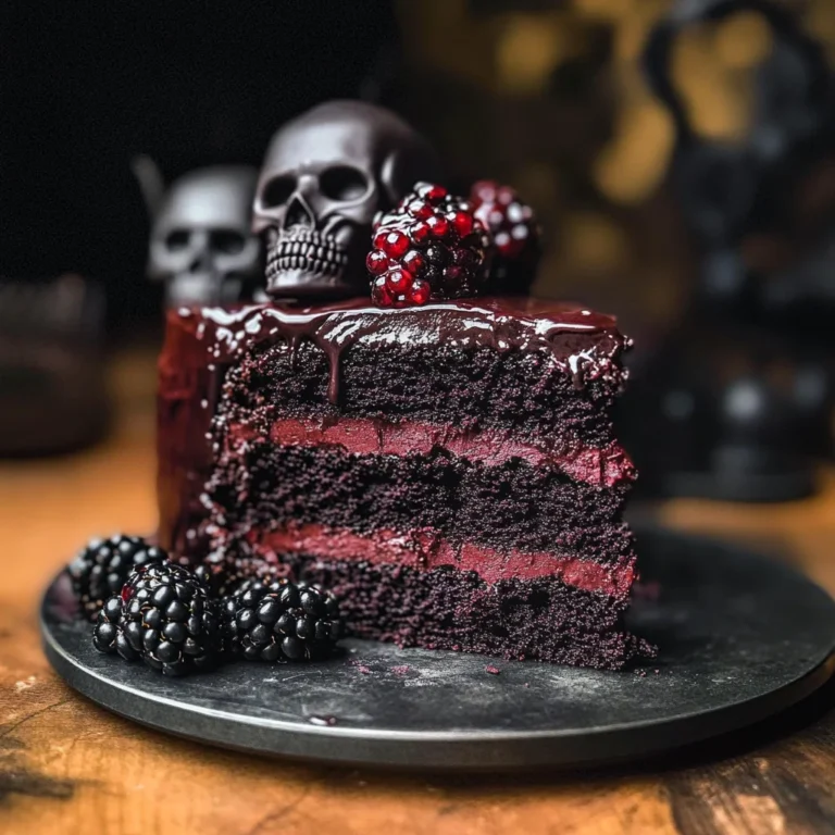 Spooky Black Velvet Halloween Cake