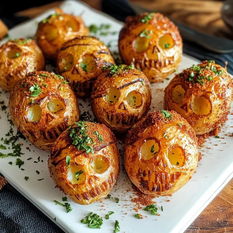 Spooky Halloween Skull Potatoes