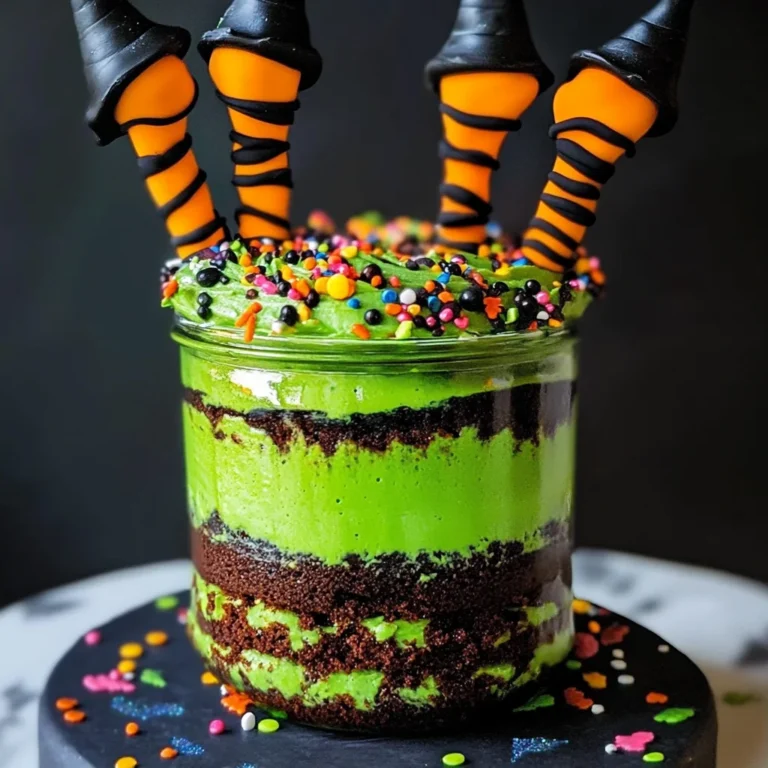 Witches Brew Halloween Cake Jars