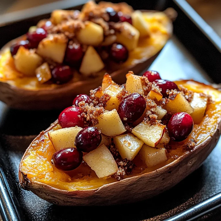 Cranberry Apple Twice-Baked Sweet Potatoes