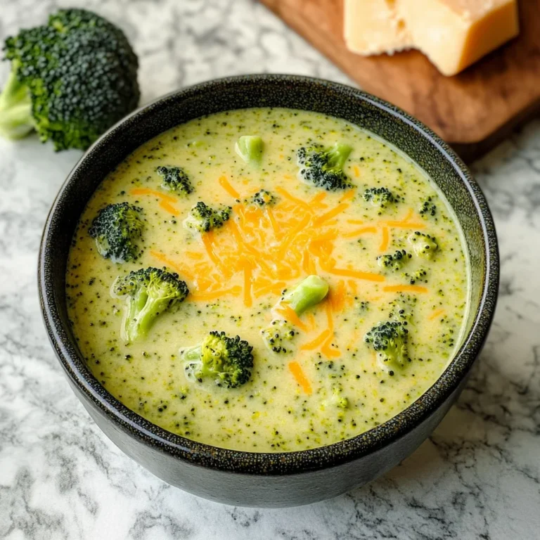 High Protein Broccoli Cheddar Soup
