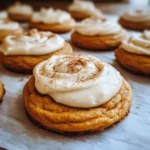 Pumpkin Sugar Cookies with Cream Cheese Frosting